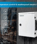 Beefy Outdoor Electrical Box With Thermostat And Fan For Weatherproof Protection in rain with size 19.6 x 15.7 x 7.9