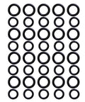 40 Pack Power Pressure Washer O Rings Set for One Quarter and Three Eighths Quick Couplers Rubber High Temp Easy Install Black Pro Grade Heavy Duty Seal Kit for Tough Leak Free Washes, black rubber o-rings