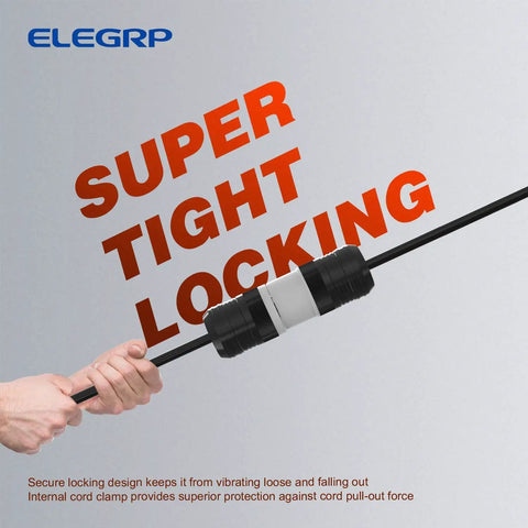 Locking NEMA L14-30R Connector Generator Twist Lock Female Adapter 30 Amp 125 To 250V in use, demonstrating secure grip