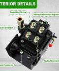 Four Port One Quarter Inch NPT Air Compressor Pressure Switch With Unloader Valve, 95-125 PSI Cutoff interior components