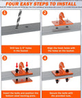 Installation steps for Two Pack 3/8 Inch Tractor Bucket Grab Hooks With Backer Plate