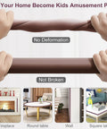 Ultra Tough Baby Proofing Edge And Corner Protectors For Furniture 20.5 Feet High Density Rubber Foam shown being pulled without deformation.