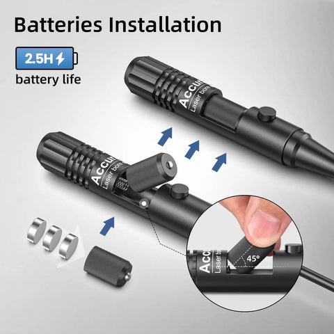 Battery installation for Beast Bore Sight Kit With Red Laser 16 Adapters For 17 To 12 Gauge Calibers with durable design