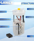 Diagram of Electric Fuel Pump Module With Sending Unit Compatible With 2009-2014 Acura TSX 2008-2012 Honda Accord And 2012 Honda Crosstour L4 2.4L Engine Replacement