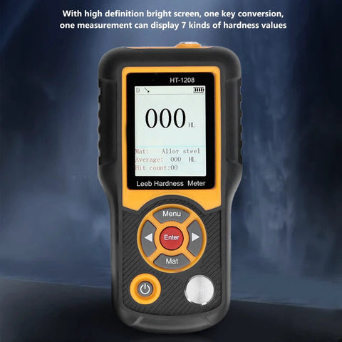 All In One Portable Durometer Hardness Tester With Color Screen ABS Hardness Meter HSD Scale 170HL To 960HL HT 1208 Displays Seven Hardness Scales Long Battery Life 40 Set Data Storage, front view