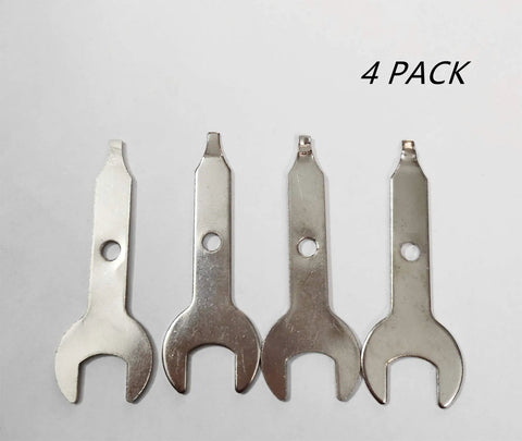 Four stainless steel wrenches from Must Have Pro Grade Three Eighth Inch Open End Wrench And Nine Point Five Millimeter Nut Spanner Set For Rotary Tools