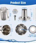 Two Piece Shower Knob Replacement Kit For Pfister Verve Tub And Shower Hot And Cold Handles dimensions illustration