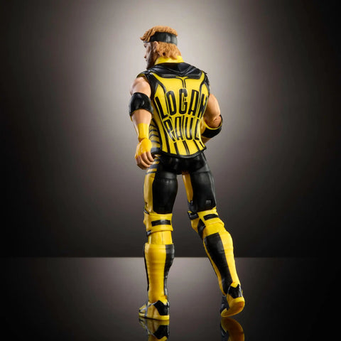 Back view of Logan Paul WWE Elite Action Figure With Swappable Hands, Ring Gear, And 25 Points Of Articulation, 6-Inch Collectible