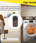 Heavy Duty Dryer Door Hinge Replacement Compatible With Lg And Kenmore Models Easy Install Latch Bracket shown in modern laundry room.