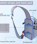 Back view of Lightweight Fishing Backpack With Dual Tackle Boxes And Rod Holder Water Resistant Gear Pack For Freshwater Fishing Hiking