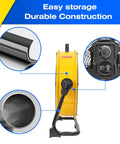 Side view of Heavy Duty 20 Inch High Velocity Drum Floor Fan With Brushless DC Motor And Stepless Speed Control, showcasing durable construction.