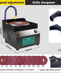 Heavy Hitter Electric Bench Sander And Easy Switch Knife Sharpener featuring Sweet Seven Speed Options for smooth detailing and killer grinding performance on wet or dry wood metal works.
