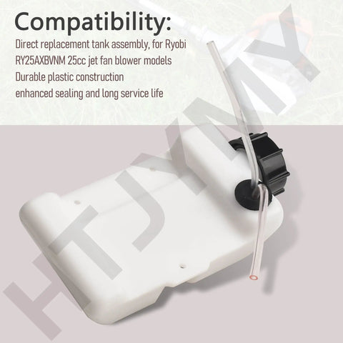 Gas Tank Assembly Replacement Fuel Tank For 25cc Jet Fan Blower; durable plastic; sealed for long life; direct-fit kit shown.
