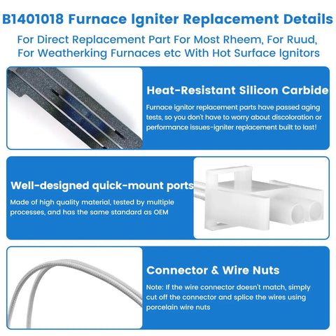 Top Tier Gas Stove Igniter And Flame Sensor Assembly For Rapid Furnace Starter Swap Reliable Home Cooking Boost Fast Heat Generation And Zero Headache Appliance Repair Solution Forever