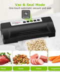 Powerful Vacuum Sealer For Food With Automatic Mode sealing grains with freshness display for meats and veggies