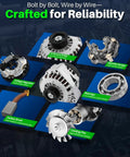 Beefed-Up Vehicle Alternator Replacement For GM Trucks And SUVs With 6.2L 5.3L 6.0L 4.3L And 4.8L Engines components diagram
