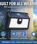 6 Pack Solar Motion Sensor Outdoor Lights Ultra Bright Waterproof Security Lighting with IP65 rating for outdoor use