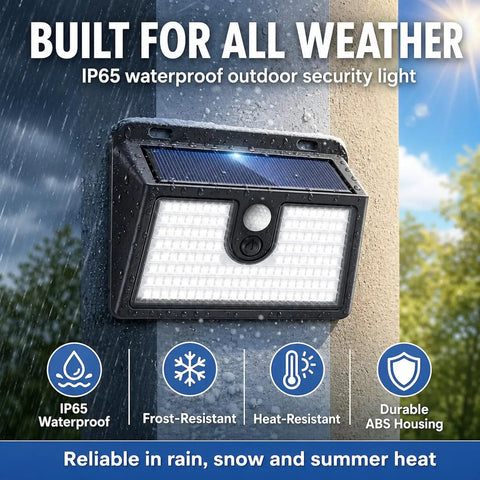 6 Pack Solar Motion Sensor Outdoor Lights Ultra Bright Waterproof Security Lighting with IP65 rating for outdoor use