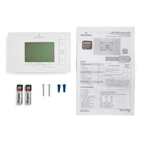 No Fuss Programmable Thermostat With Big Backlit Display, Flexible 7 Day 5 1 1 Scheduling, Easy Install With Built In Level