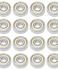 626ZZ Deep Groove Ball Bearings Set, 20 Pack, Double Shielded Carbon Steel Bearings, 6mm Bore, 19mm Outer Diameter, top view