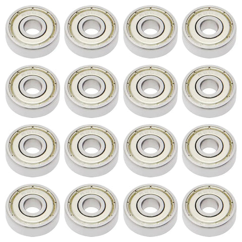 626ZZ Deep Groove Ball Bearings Set, 20 Pack, Double Shielded Carbon Steel Bearings, 6mm Bore, 19mm Outer Diameter, top view