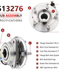 Front Wheel Bearing And Hub Assembly Top Notch Replacement Direct Fit For Chevy Captiva Sport 2012 2015 Equinox 2007 2009