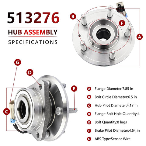 Front Wheel Bearing And Hub Assembly Top Notch Replacement Direct Fit For Chevy Captiva Sport 2012 2015 Equinox 2007 2009