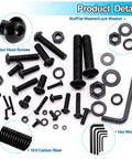Metric Screw Assortment Kit With 2224 Pieces M2 To M8 Button Head Hex Socket Cap Screws Grade 10.9 Black Oxide Finish Nuts Washers