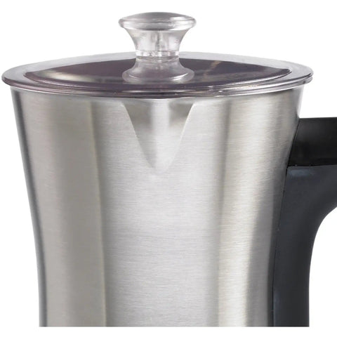 Electric Turkish Coffee Maker For Quick Brew 800W Stainless Steel Design With Concealed Heating Element 360 Degree Swivel Base