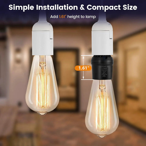 Automatic Outdoor Light Socket With Dusk To Dawn Sensor And 360 Degree Rotating Coverage E26 E27 Bulb Base Adapter in use