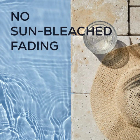 1 Gal Stone Plus Gloss Clear Acrylic Sealer For Indoor And Outdoor Use near poolside travertine, glass, and straw hat
