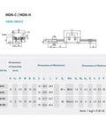 Technical diagram of MGN9H 350mm Linear Rail Guide with Stainless Steel Carriage Block measurements for 3D printers and CNC machines.