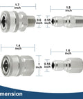 Raincovo 8-piece stainless steel pressure washer quick-connect fittings set, 3/8 in, male and female adapters