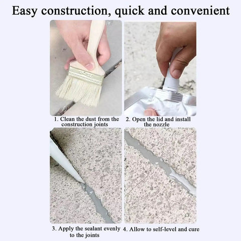 Heavy Duty Roof Sealant And Exterior Coating Delivers A Hella Tight Waterproof Barrier application steps on concrete joints.