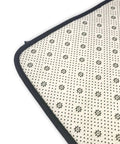 Back of Fantasy Farm Tractor Non Slip Doormat 60x39 Inches Low Profile Area Rug showing non-slip material and floral pattern.