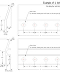 Technical diagram showing the dimensions of a Heavy Duty Mirror Hanging Kit With French Cleat And Z Clips, Seventeen And Three Quarter Inch Beefy Wall Hangers That Support Up To 120 Lbs, Includes All Hardware, Aircraft Grade Aluminum Mounts For Non Plumb Walls, Ideal For Headboards And Frames.