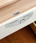 Drawer with metallic handle from Rugged Cabinet Push Handles And Drawer Latches Kit For Furniture Wardrobe Pulls Closet Door Locks Hardware