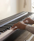Hands playing 88 Key Weighted Action Digital Piano With Sustain Pedal And Power Supply, Acoustic Feel Keyboard With Expressive Touch
