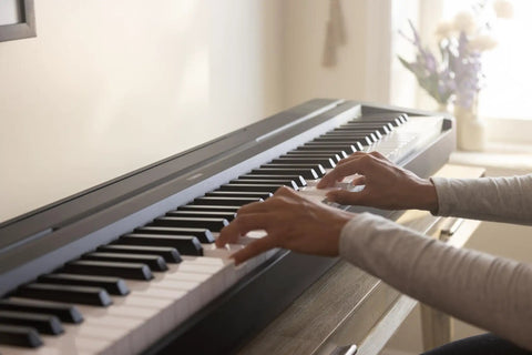 Hands playing 88 Key Weighted Action Digital Piano With Sustain Pedal And Power Supply, Acoustic Feel Keyboard With Expressive Touch
