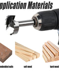 Grab These 5 PCS Forstner Drill Bits With Self Centering Design For Easy Wood Boring. Perfect For DIY Projects And Precision Holes From 15 To 35 Mm Range Using Standard Hand Tools. Super High Carbide Tips Make Cutting Smooth And Fast Without Mess! self-centering wood drill bit in hand drill for wood, soft wood, and nail-embedded wood
