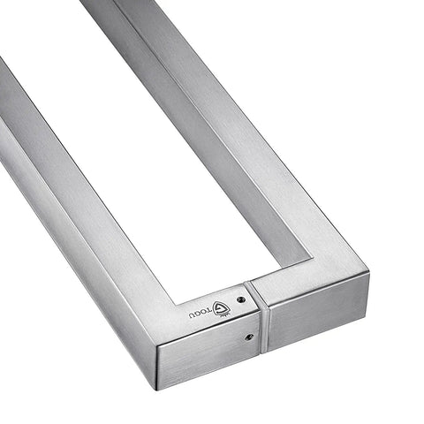36 Inch Solid Stainless Steel Push Pull Door Handle, Heavy Duty Commercial Grade 304 Standoffs With Deep Engagement, Brushed Finish