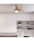Turbo Swirl Indoor Ceiling Fan With Light 30 Inch Antique Brass Finish Walnut Blades LED Bulb Included Down Rod Only Installation
