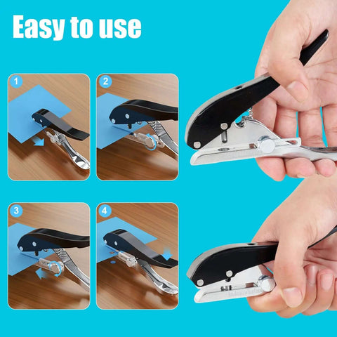 Demonstration of 8mm Heavy Duty Hole Punch Tool for paper and card projects, showing easy one-hand use and punch operation.