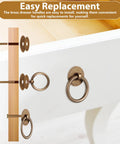 Solid Brass Cabinet Pulls Set Of 4, Old School Ring Style Handles With Screws, installation on cabinet drawer