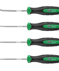 4-Piece Hook And Pick Set With Hardened Steel Shafts And Chrome Plated Finish For Anti Rust Durability, Ultra Fine Tips