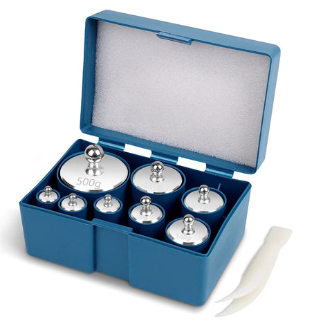 Calibration Weight Kit 1000g Eight Pieces OIML Class M1 High Precision For Digital Scales And Lab Scales With Tweezers Pro Grade Weight Set