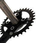 Close-up of 170mm Crankset With 104 BCD Single Speed Narrow Wide Chainrings 32T 34T 36T 38T For MTB BMX And Road Bikes Alloy 6061