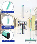 Light Duty Floor Squeegee With 43 Inch Adjustable Aluminum Handle for no sweat cleanups on wet floors in home garage courtyard