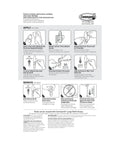 Installation guide for Five Pound Large Brushed Nickel Metal Hooks With Two Large Hooks And Four Adhesive Strips Damage Free Hanging instructions.