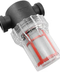 Three Quarters Inch NPT Inline Strainer For Garden Hose Sediment Filter With 200 Mesh Stainless Steel Screen featuring transparent casing